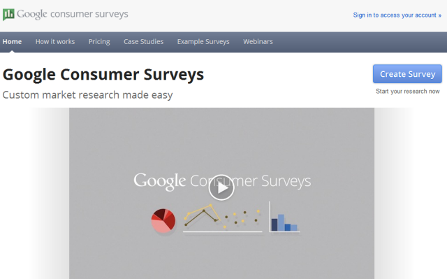 Google consumer survey